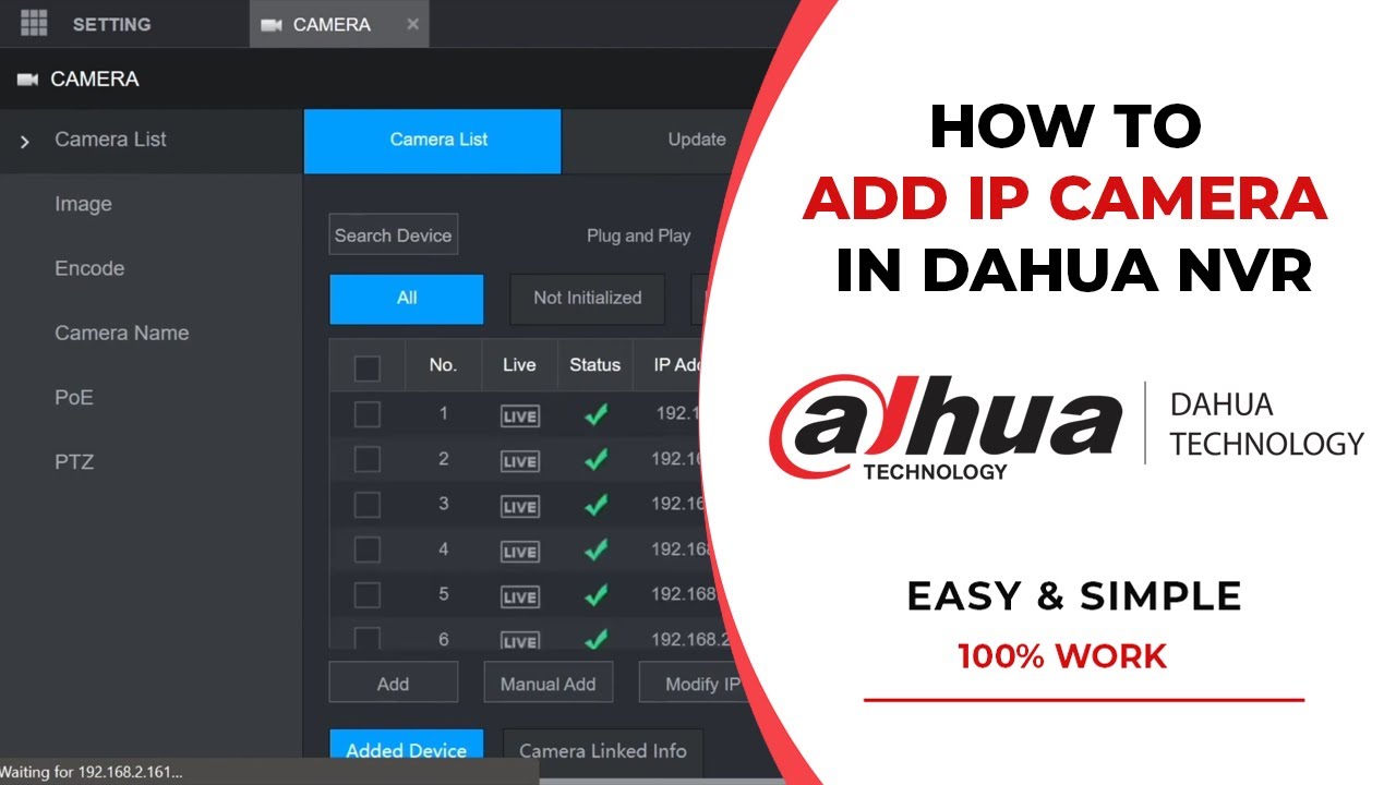 How To Add IP Camera In Dahua NVR