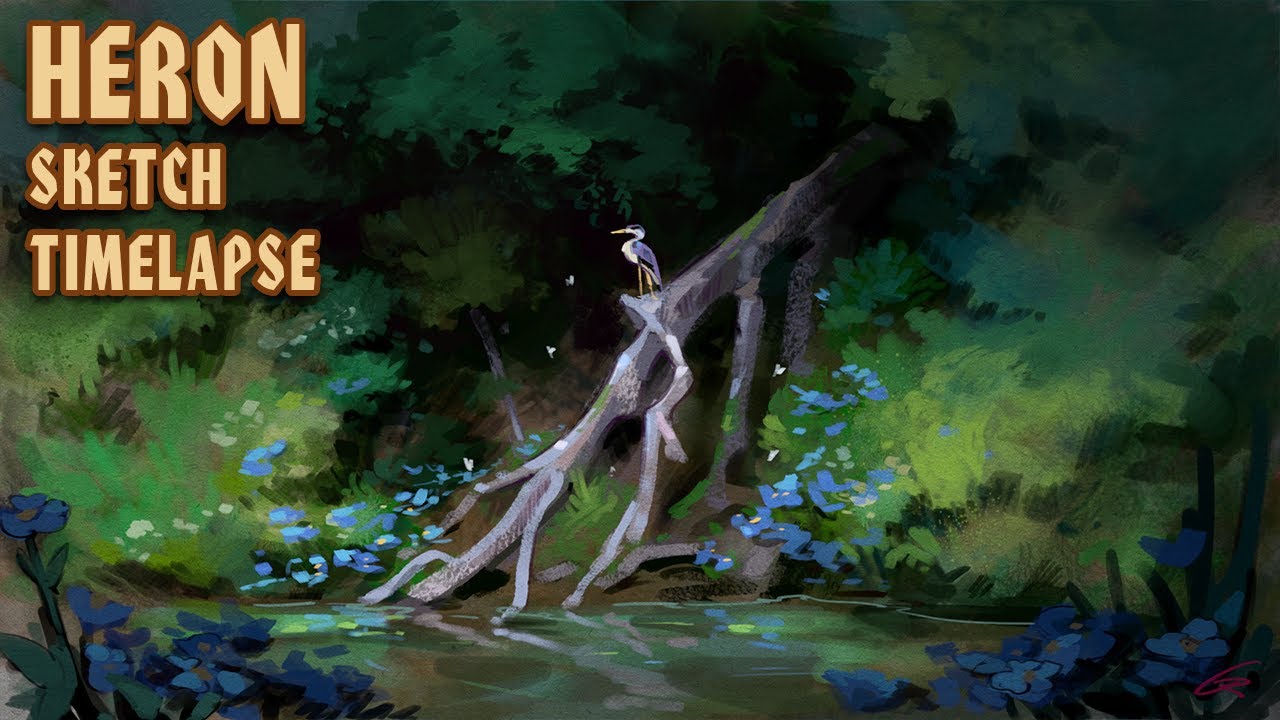 Heron - Sketch timelapse