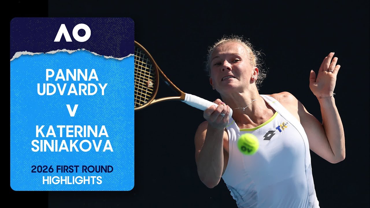 Panna Udvardy v Katerina Siniakova Highlights | Australian Open 2026 First Round