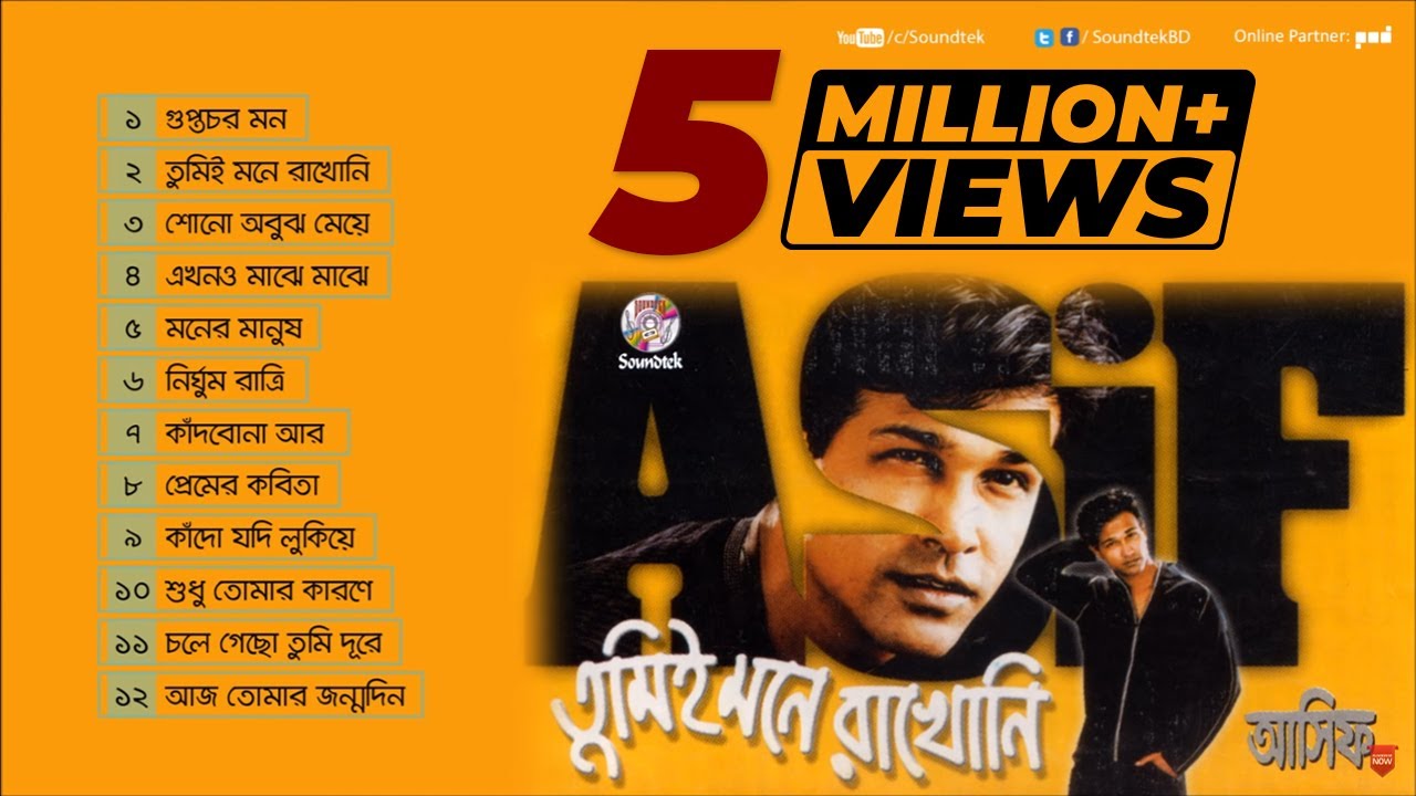 Tumi E Mone Rakhoni | তুমিই মনে রাখোনি | Asif Akbar | Full Audio Album | Soundtek
