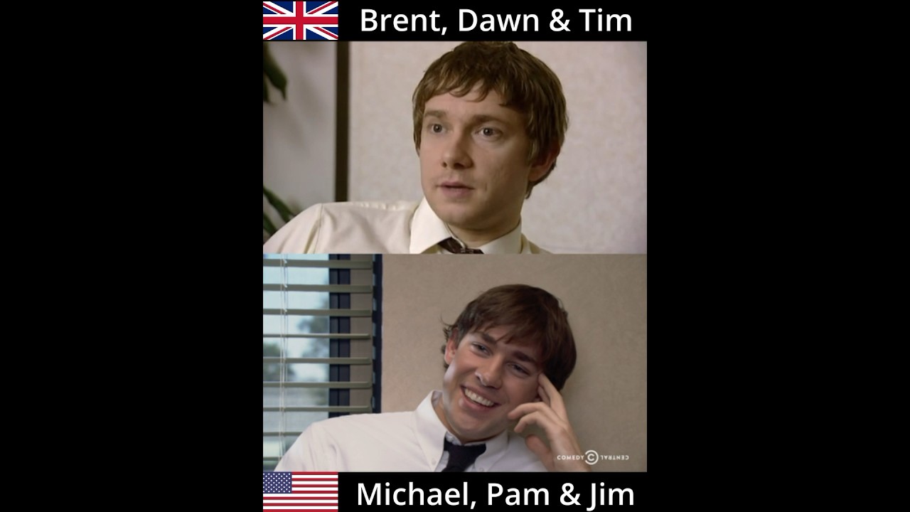 The Office: Introducing Jim, Pam & Michael || UK vs US #theoffice #theofficeus #shorts #office