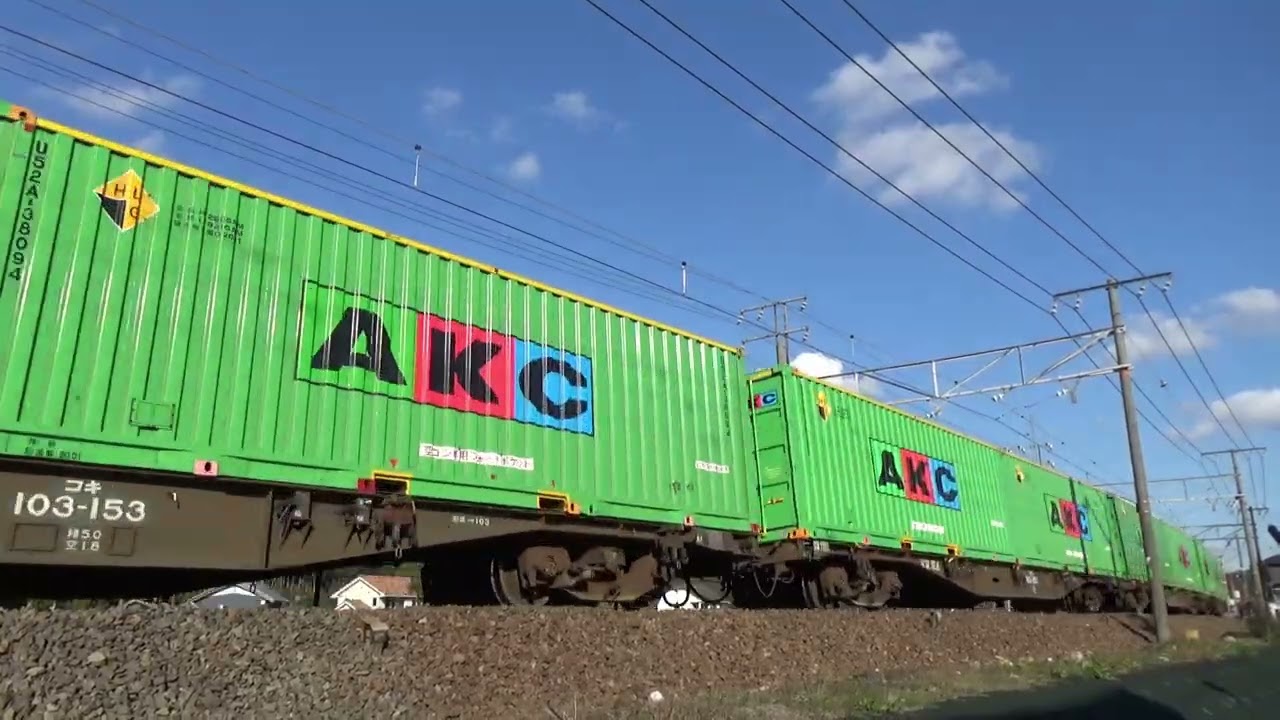 2025,11,20　JR東海道本線 貨物列車撮影記　～伊吹山の雪化粧･紅葉と秋晴れの下を往く～