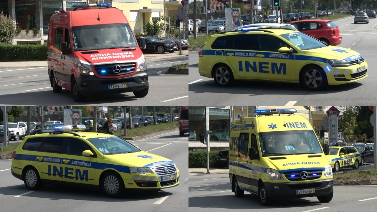 [RARE] Ambûlancias Bombeiros + 2x Medico INEM Porto // Porto ambulances + Doctor cars responding