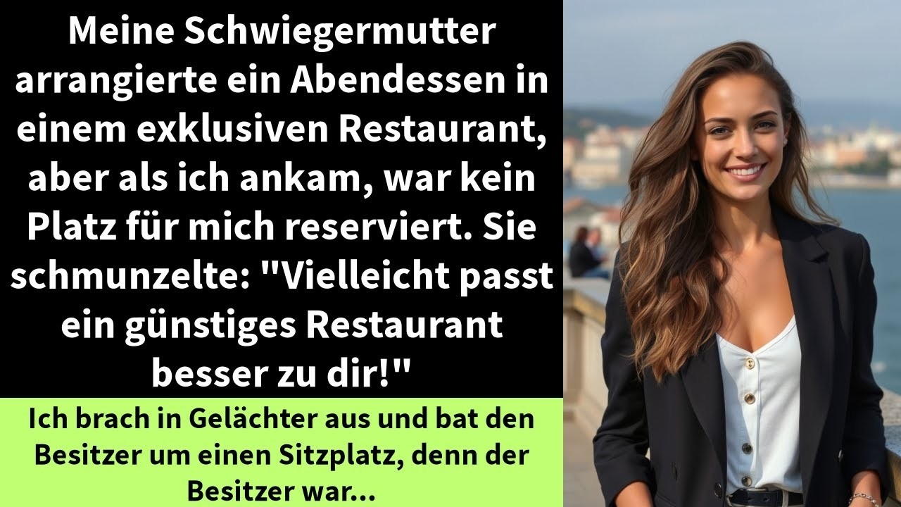 Meine Schwiegermutter arrangierte ein Abendessen in einem exklusiven Restaurant, aber als ich anka