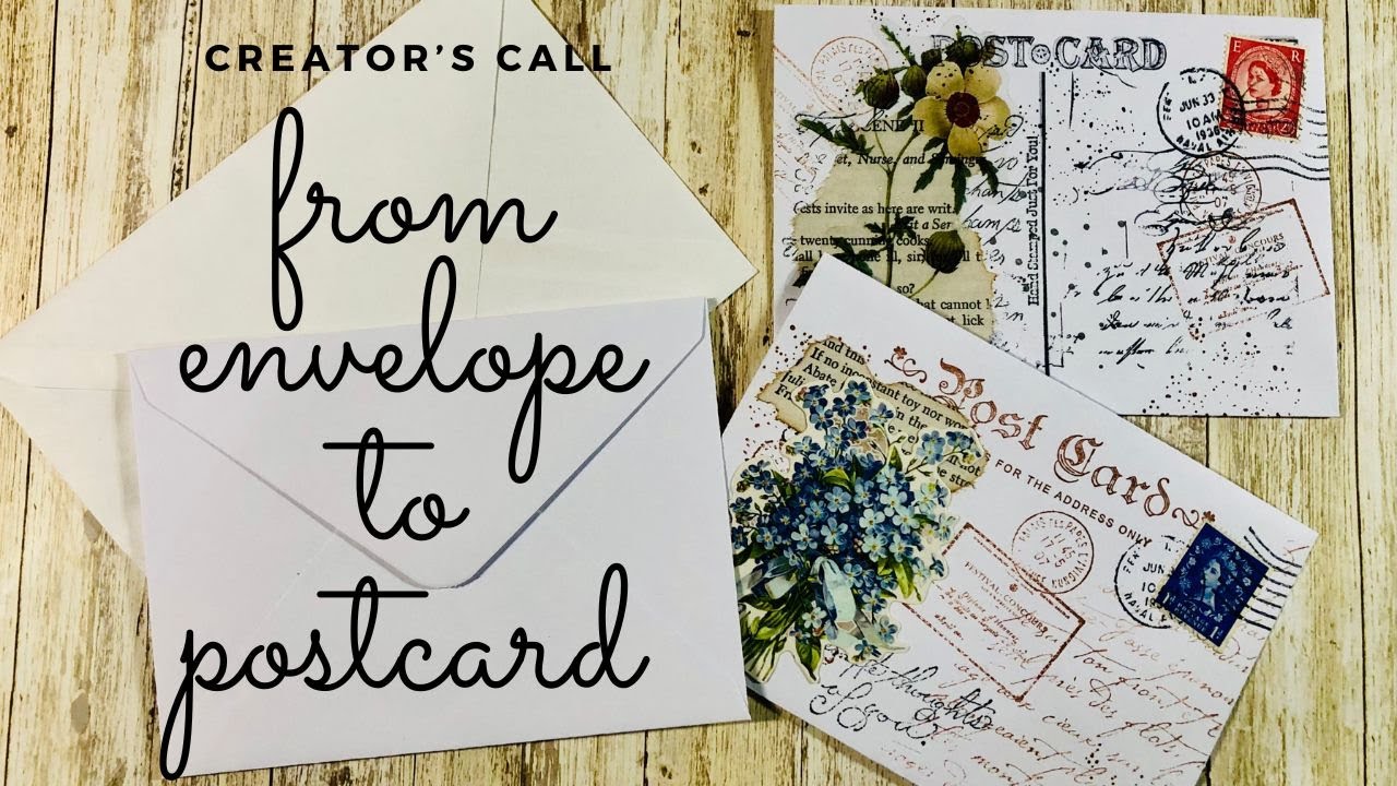 Transforming Plain Envelopes Into Postcards | Junk Journal Ideas 