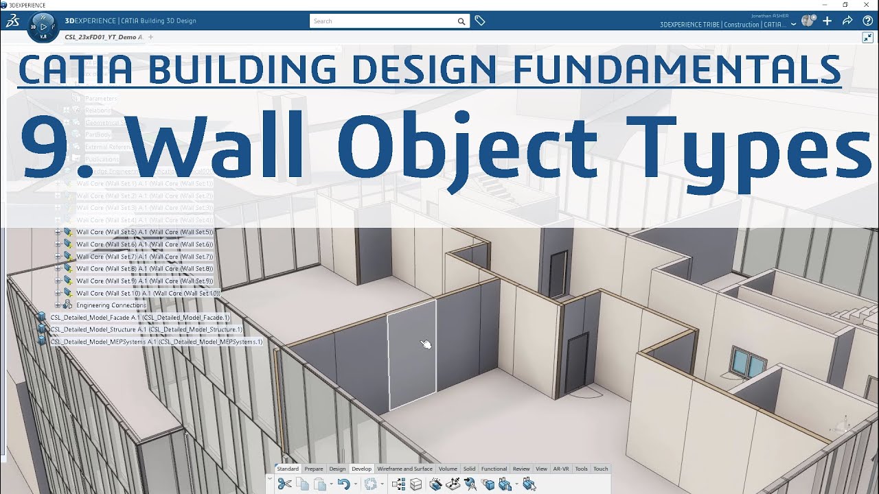 9. CATIA Building Design Fundamentals Appendix 1 - Creating a Wall Object Type