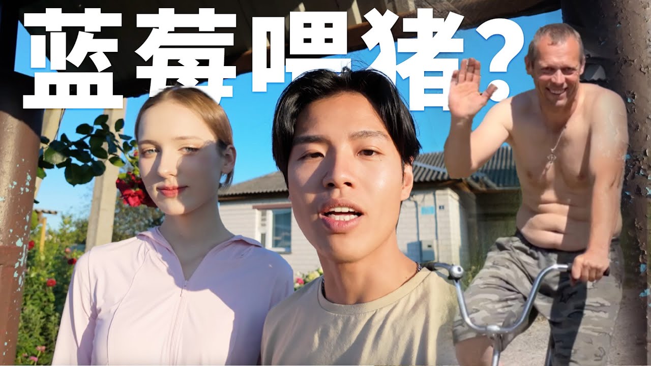 用蓝莓喂猪你敢相信吗？外国老丈人的农村院子！