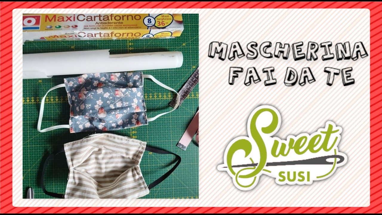 😷 Mascherina fai da te con tasca porta filtro  - riutilizzabile  -   CARTAMODELLO GRATIS