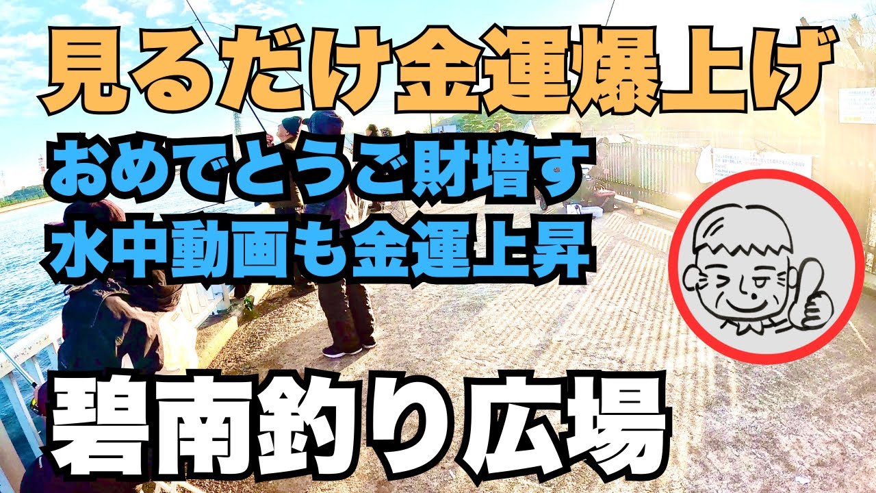碧南釣り広場　見るだけ金運爆上げ　おめでとうご財増す　水中動画も金運上昇