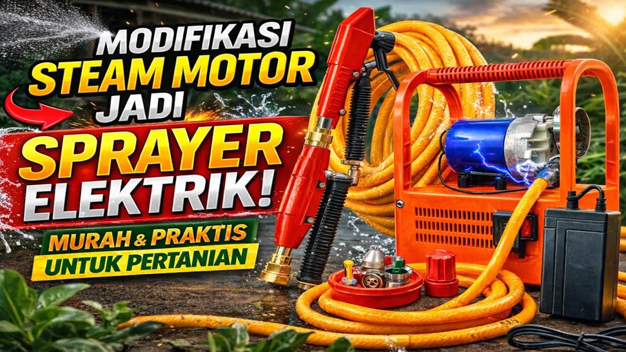 Modifikasi Spayer Portable Model DPS 2800 Jadi Sprayer Elektrik Pertanian! Hasilnya Kuat Banget!