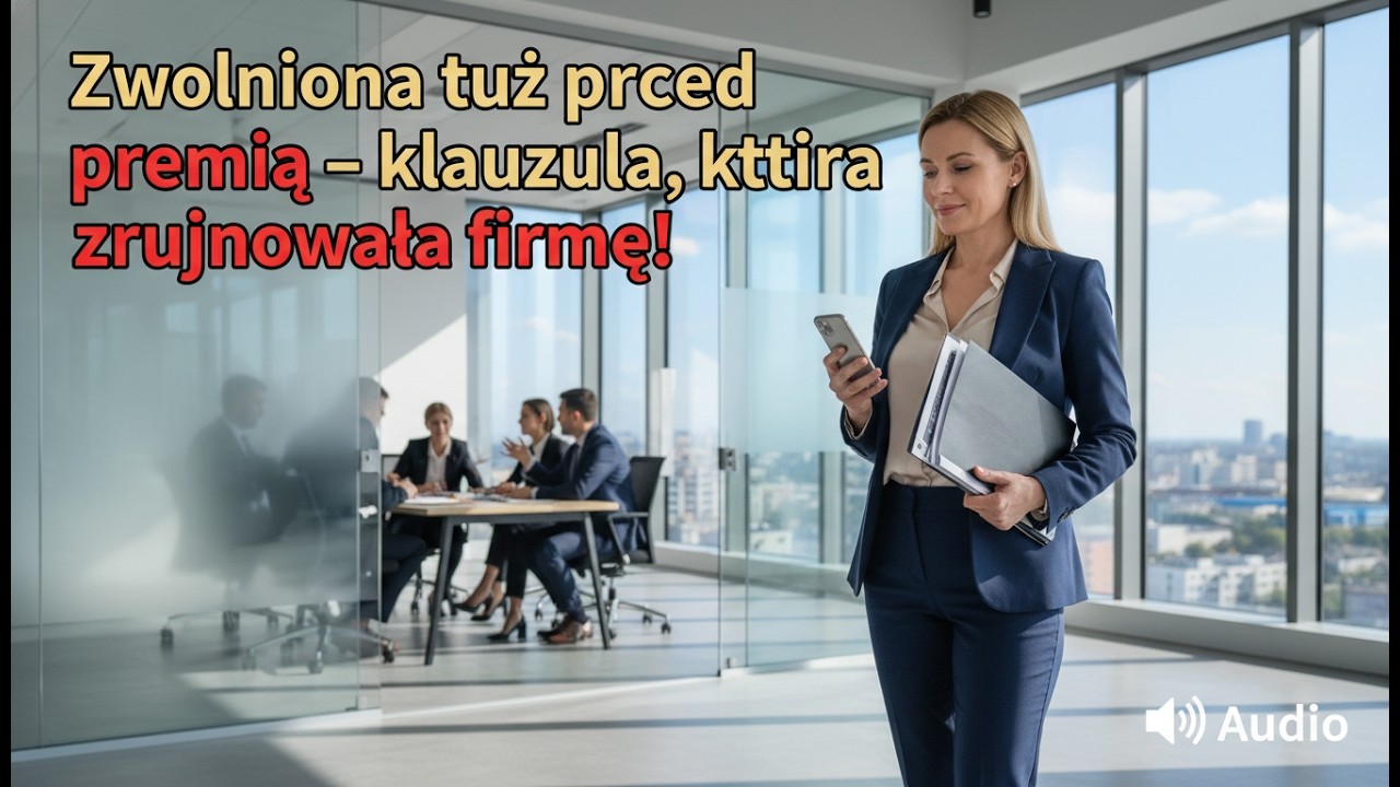 Zwolnienie dzień przed premią + Milionowa klauzula zemsty
