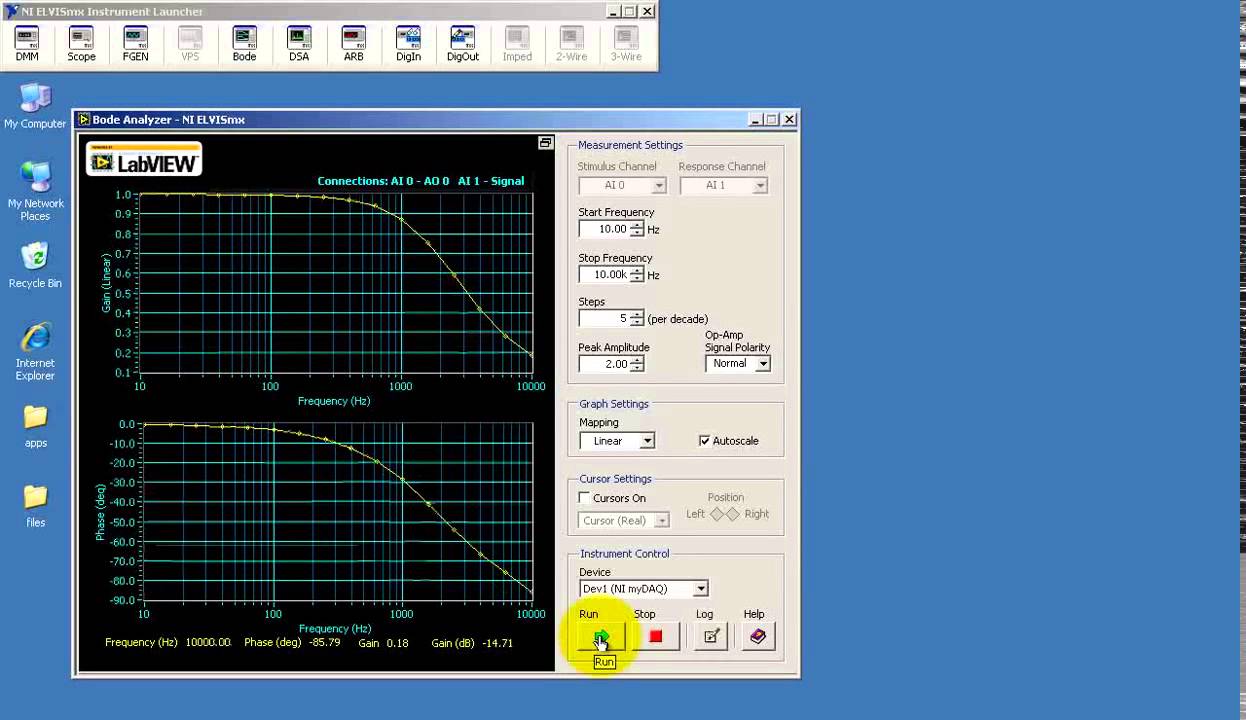 EE40LX: 0.5.6 MYDAQ BODE ANALYZER