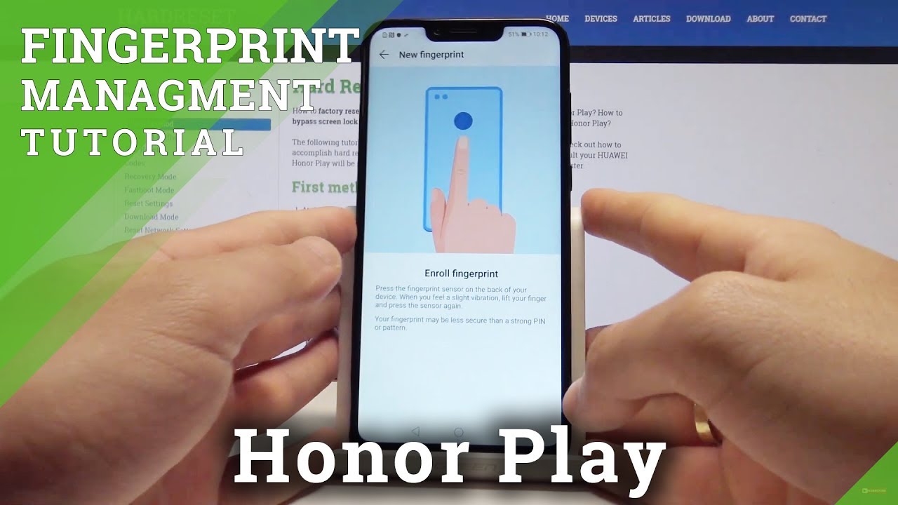 Как добавить отпечаток пальца на Honor Play — настройка блокировки экрана на Honor