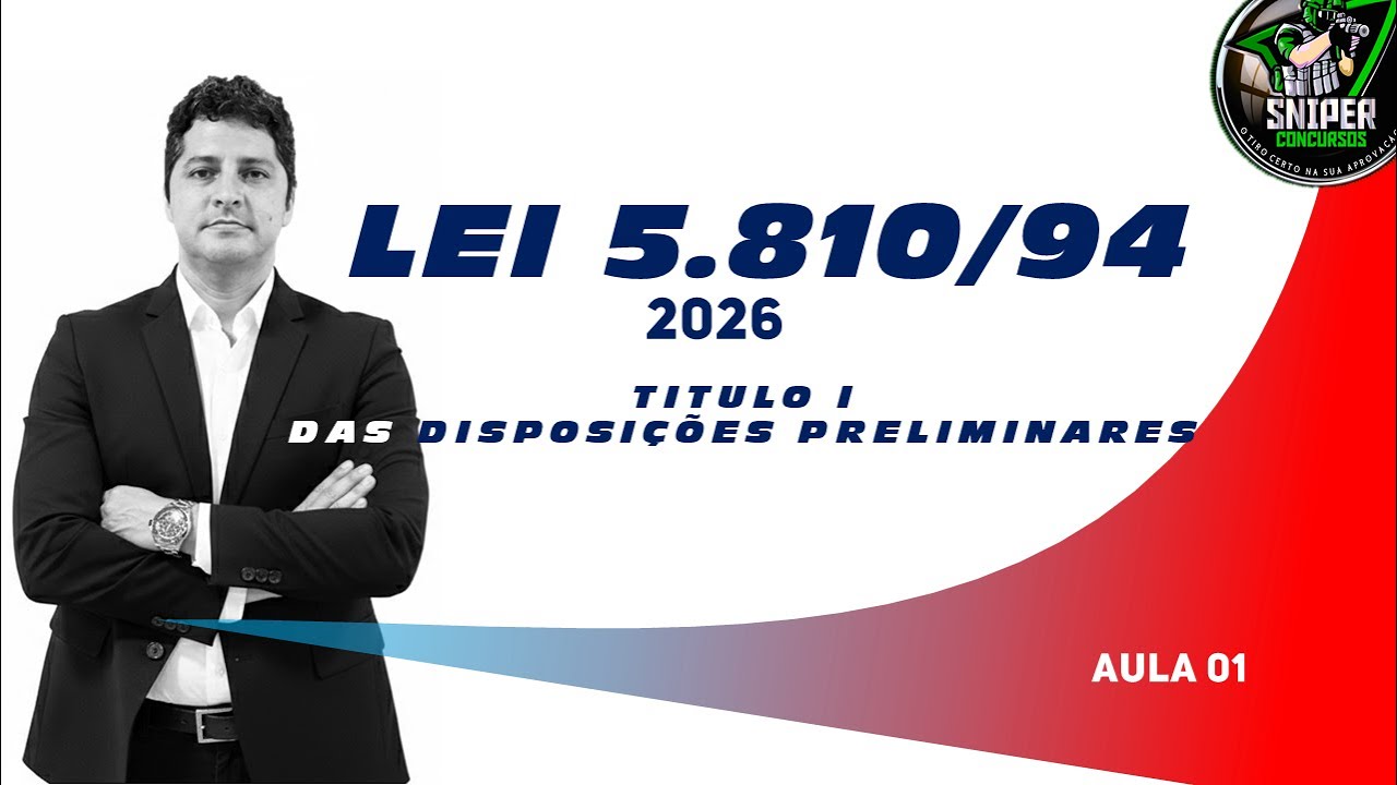 LEI 5.810-94 - RJU dos Servidores Civis do estado do Pará - AULA 01