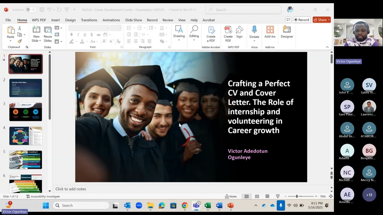 Career Development: Crafting a perfect CV and Cover Letter, The role of internship and volunteering