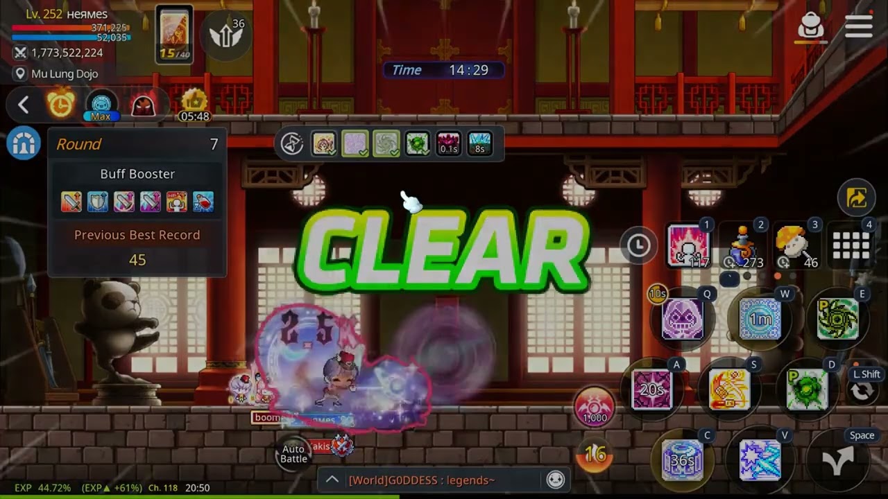 [Maplestory M/楓之谷M] Asia 2 Scania - Sharenian Culvert and Mulung Phantom POV/水道武陵道场幻影視角