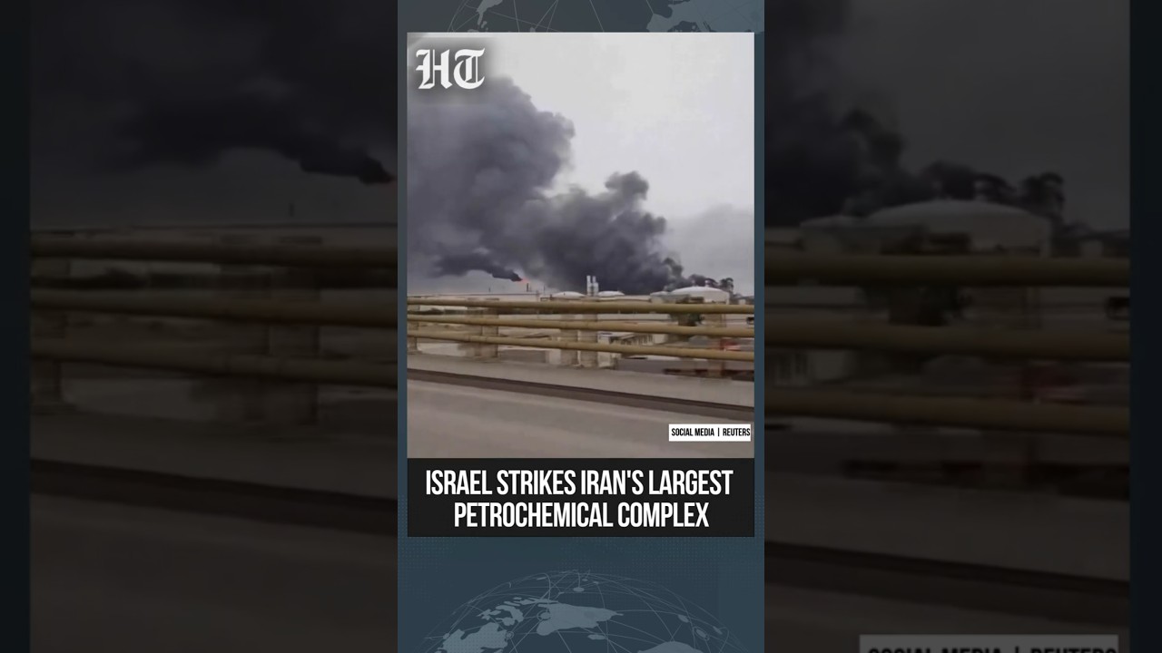 Israeli Airstrike Hits Iran's Petrochemical Facility Sending Smoke Into Sky | #shorts