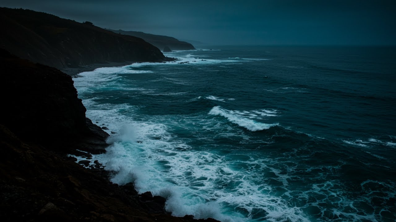 Relaxing Ocean Waves at Midnight for Emotional Calm and Deep Rest