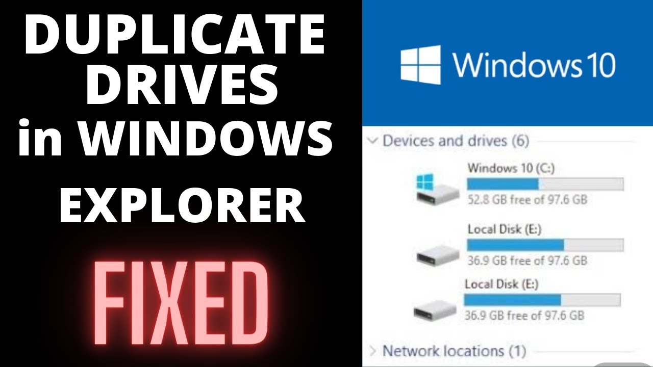 Duplicate drives appearing in Windows explorer - Solved - Drives appearing twice in my computer