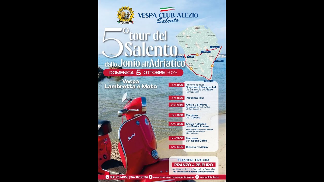 5° Tour del Salento del Vespa Club Alezio