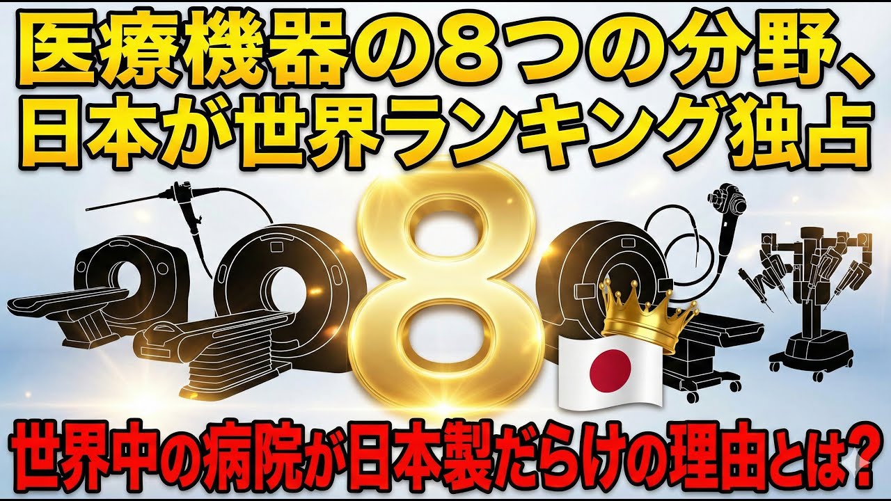 【日本が最強】医療機器で日本が世界を支配する8つの分野。CT・MRI・内視鏡、全て日本なしでは医療ができない理由