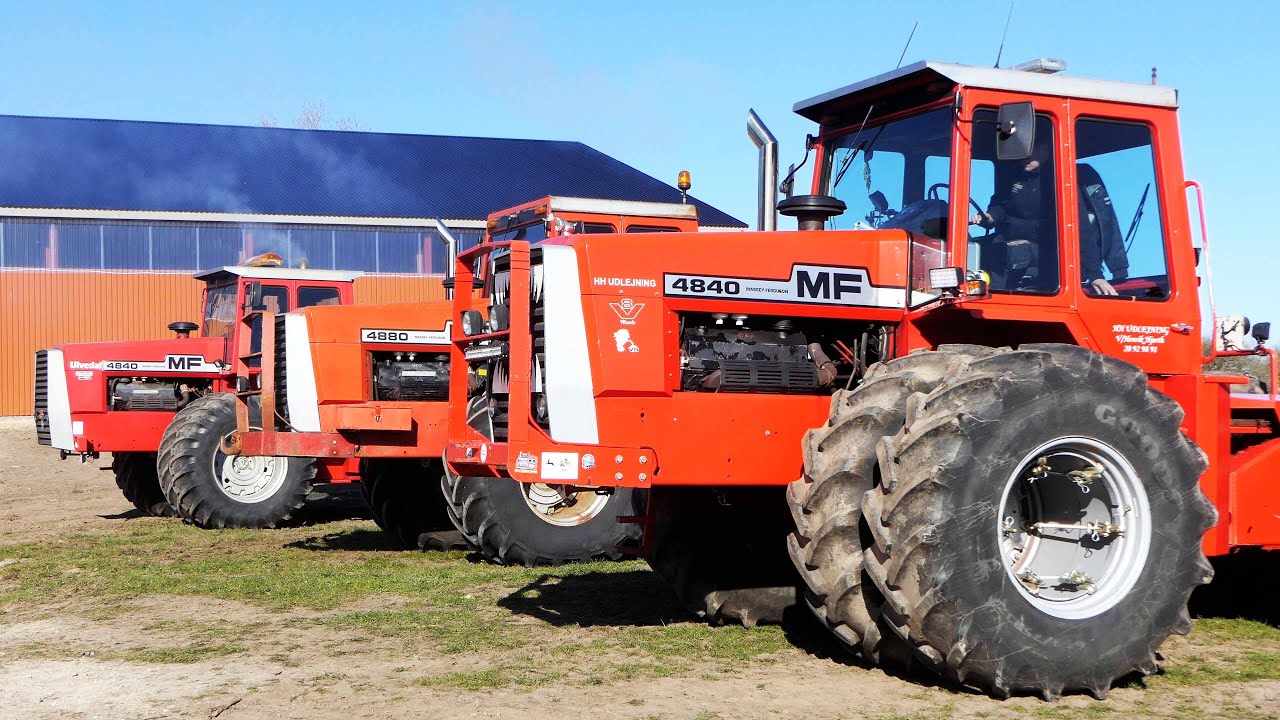 Massey Ferguson 4840 & 4880 working in the field during Field Day