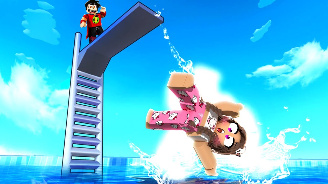 10 BİN KM'DEN SU'YA ATLADIK AYBÜKE KORKTU 😂 ROBLOX