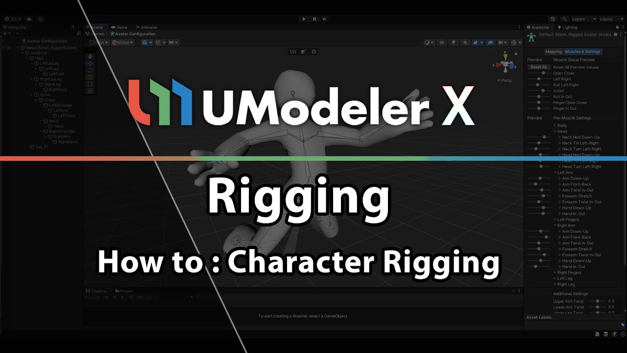 11. UModeler X - Unity - Getting started with Rigging