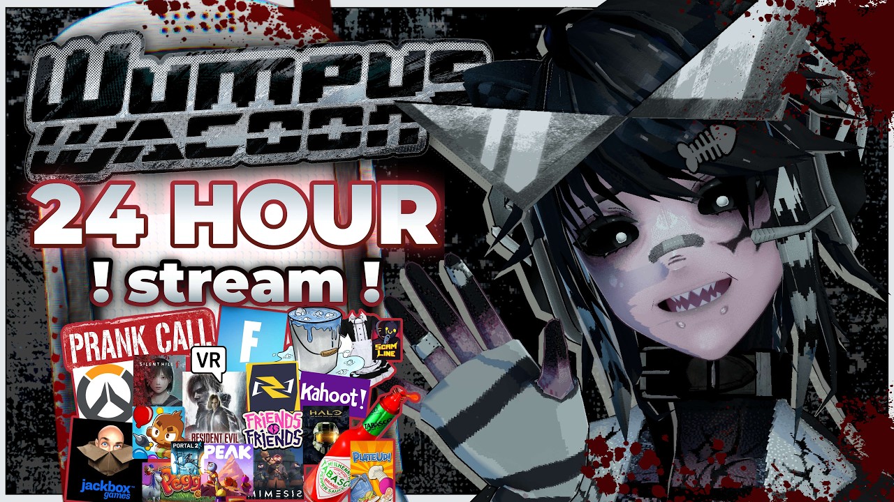 24 HOUR STREAM | ! new games every hour ! | 🩸『RESIDENT EVIL』 🩸  | VTUBER