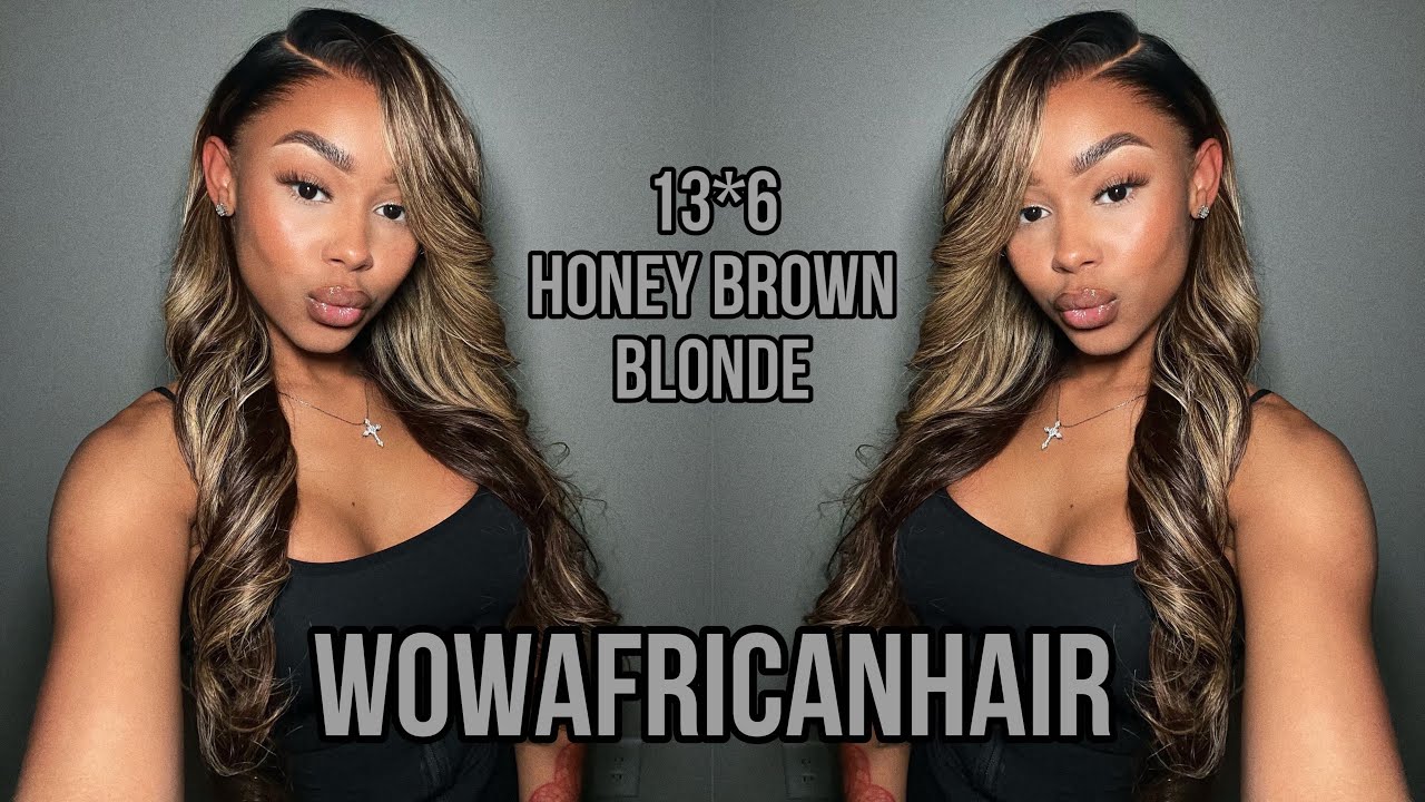 ReadyToWear 😍 Honey Blonde Brown Wig Install ft WowAfrican Hair