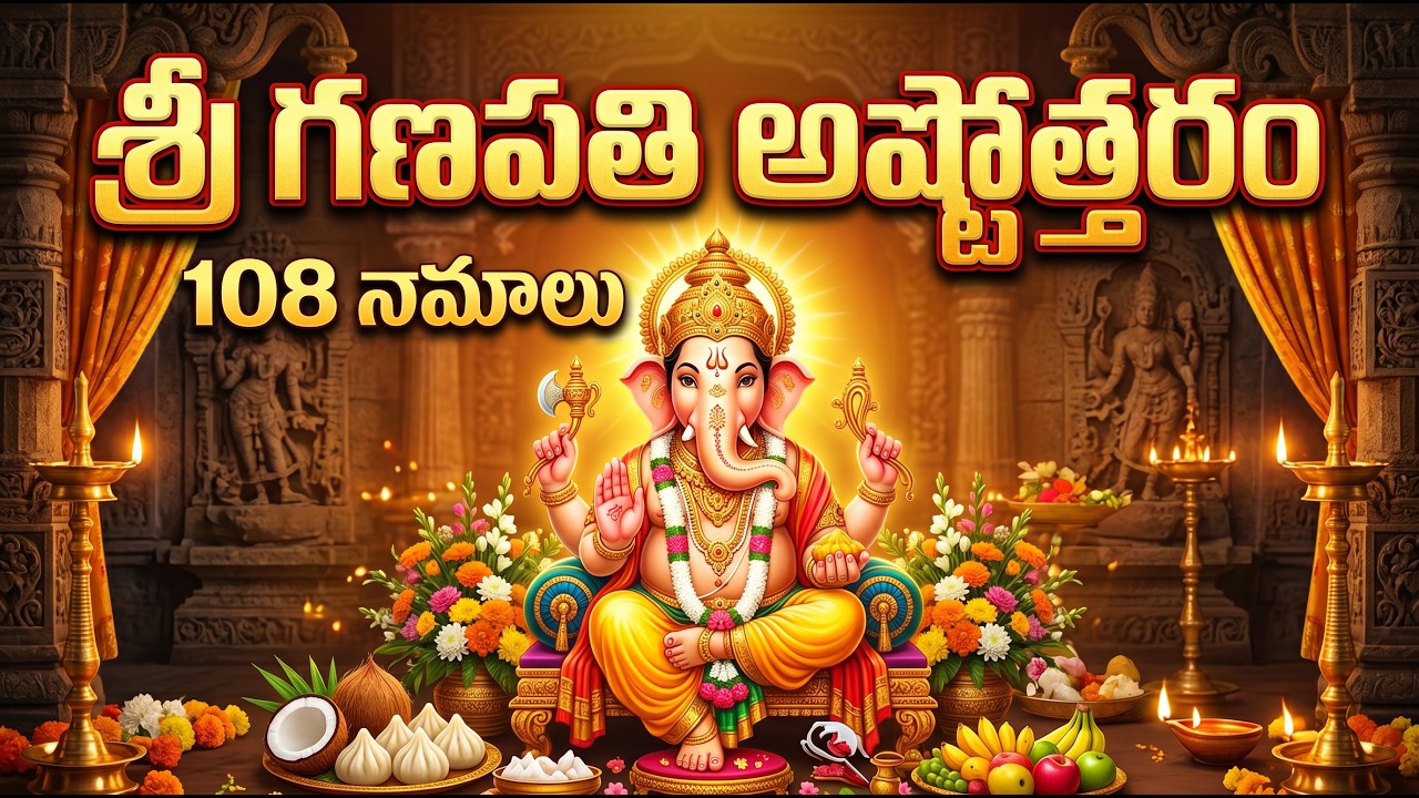 శ్రీ గణపతి అష్టోత్రం  (108 నామాలు)  | Ganapathi Ashtothram | Lord Ganesha 108 Names