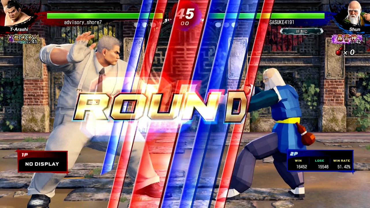 【VFes / VF5us 高段位戦】 龍武帝 鷹嵐 VS 轟雷神 舜帝