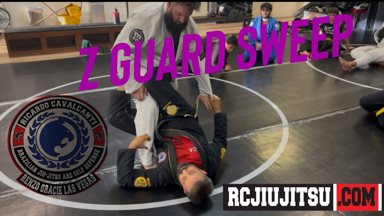 Z guard set up and sweep English and Portuguese 
