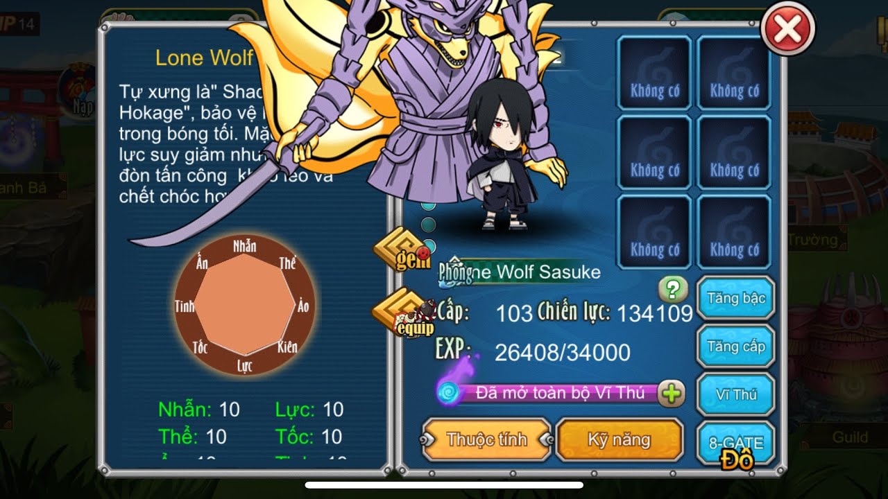 Ninja Rebirth- Sasuke LoneWolf Review- Sv303 Cọp