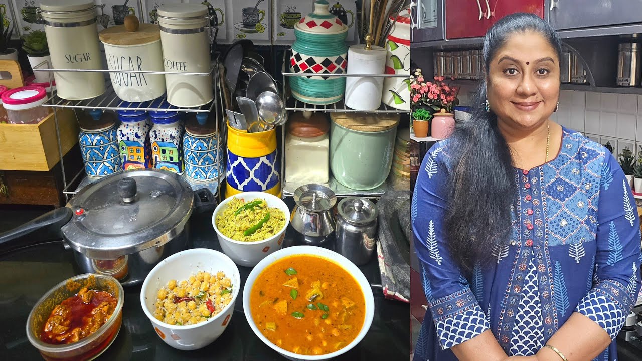 இன்றைய தளிகை 6/3/26||channa manga puli kootu|| pala podimass||#dailyvlog #food #tamil #lunch #love 