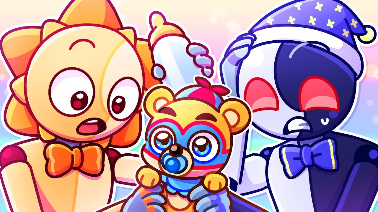 SUN VS MOON (with Freddy Baby) | 🍼BABY MUKBANG CHALLENGE - FNAF Security Breach ANIMATION [KIKICK!]