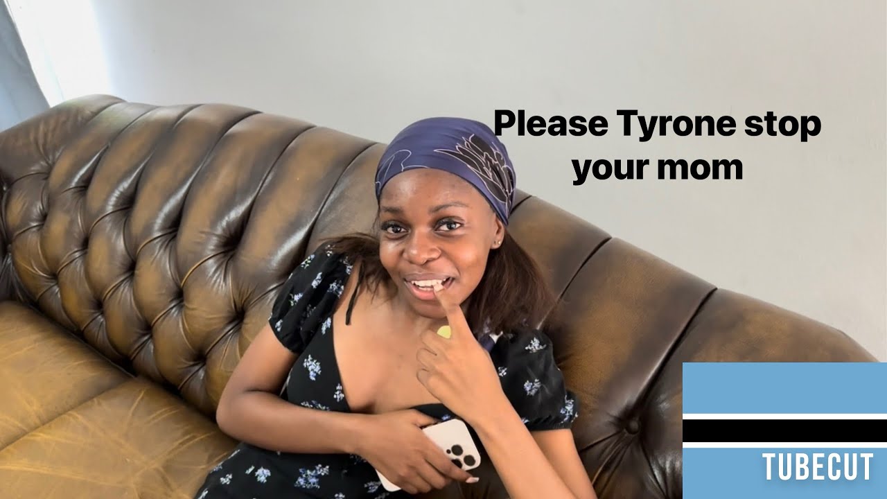 Me and my African mom pranking my friend(BW)