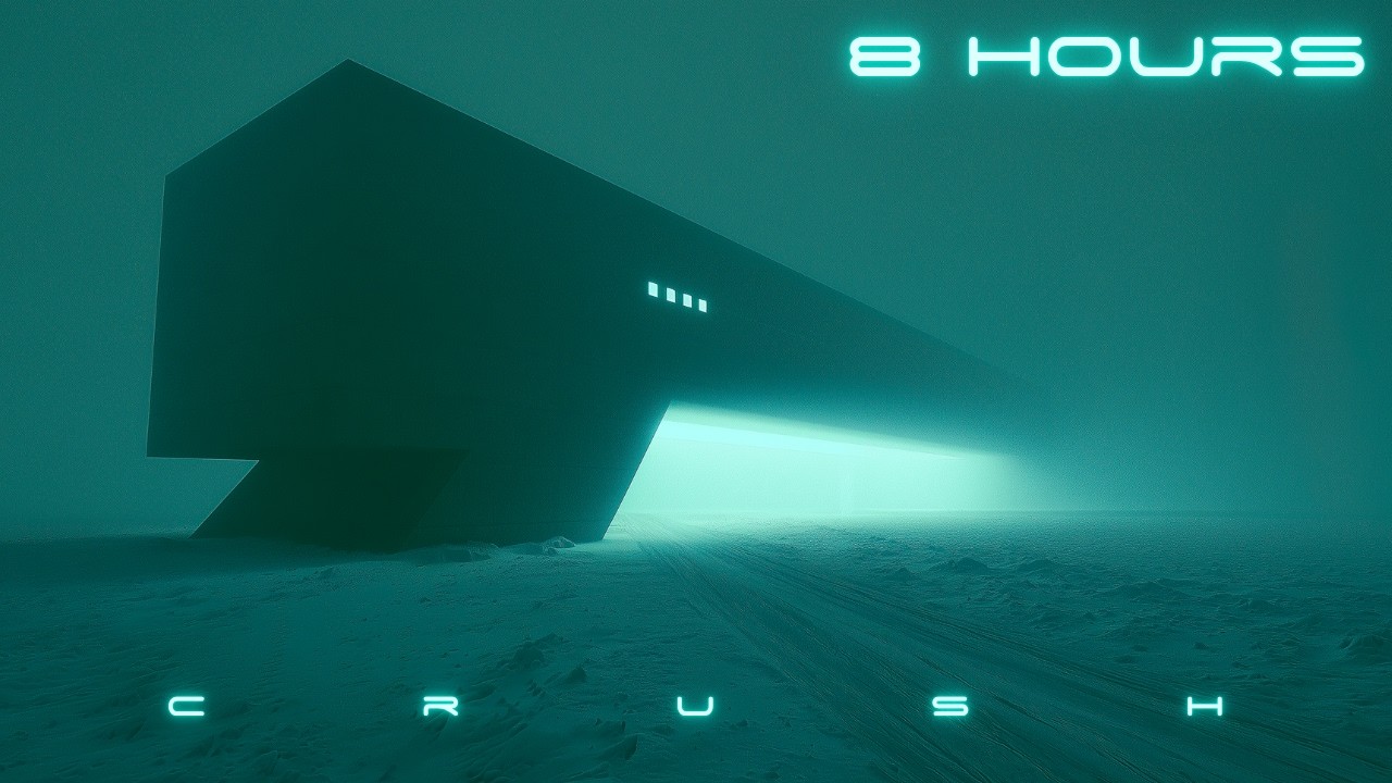 CRUSH: Chill Blade Runner Ambience | Calming Cyberpunk Snowstorm | Focus & Sleep Ambient [8 HOURS]