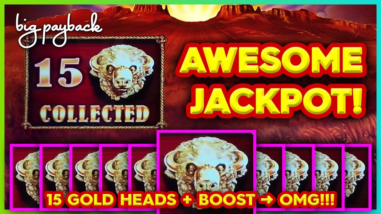 15 Heads Collected + BOOST = AWESOME JACKPOT on Buffalo Gold Wonder 4 Boost Slots!