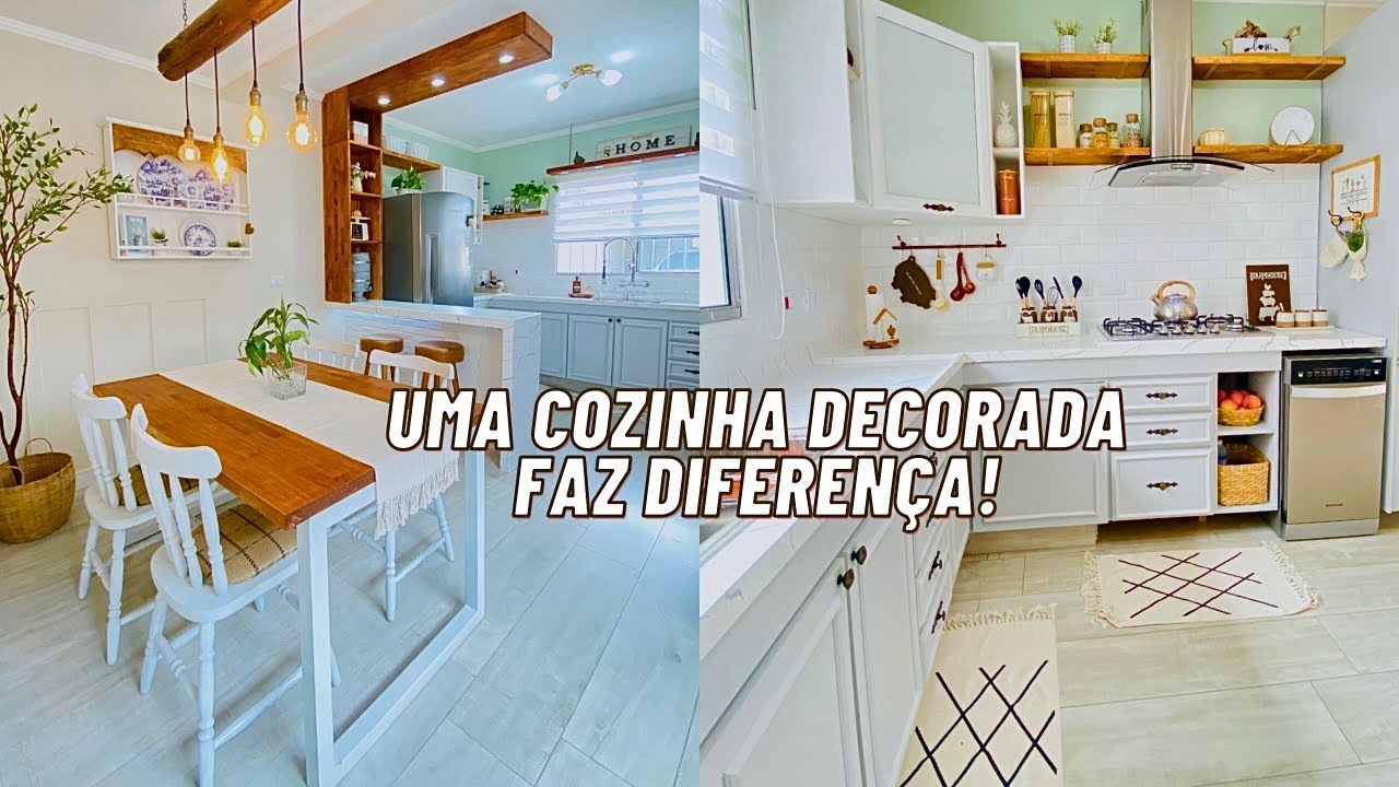 COMO DECORAR A COZINHA E DEIXAR MAIS BONITA COM COISAS QUE VOCÊ PODE TER EM CASA !