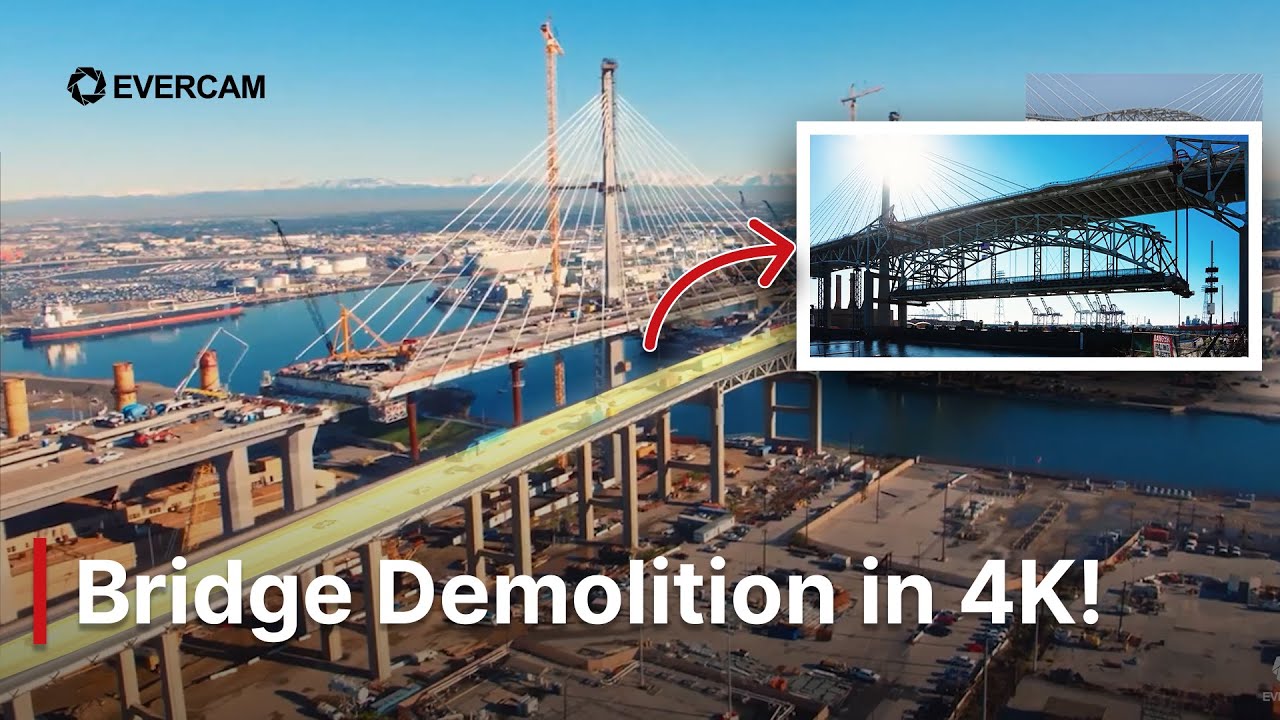 Epic Bridge Demolition in 60 Seconds: Gerald Desmond Bridge Falls! (4K Time-Lapse)