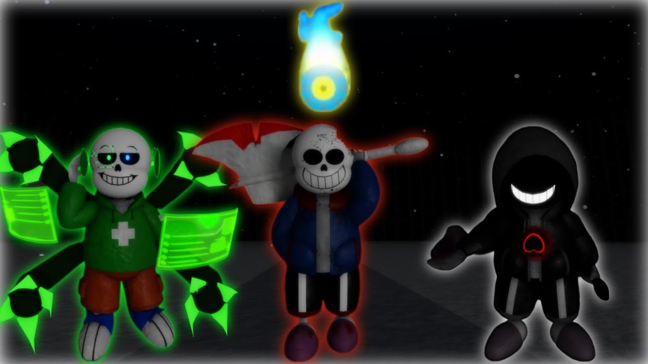 Sans Funny Boss Rush Anti-Virus, DustDust and Horror's Eye [Showcase/Gameplay]