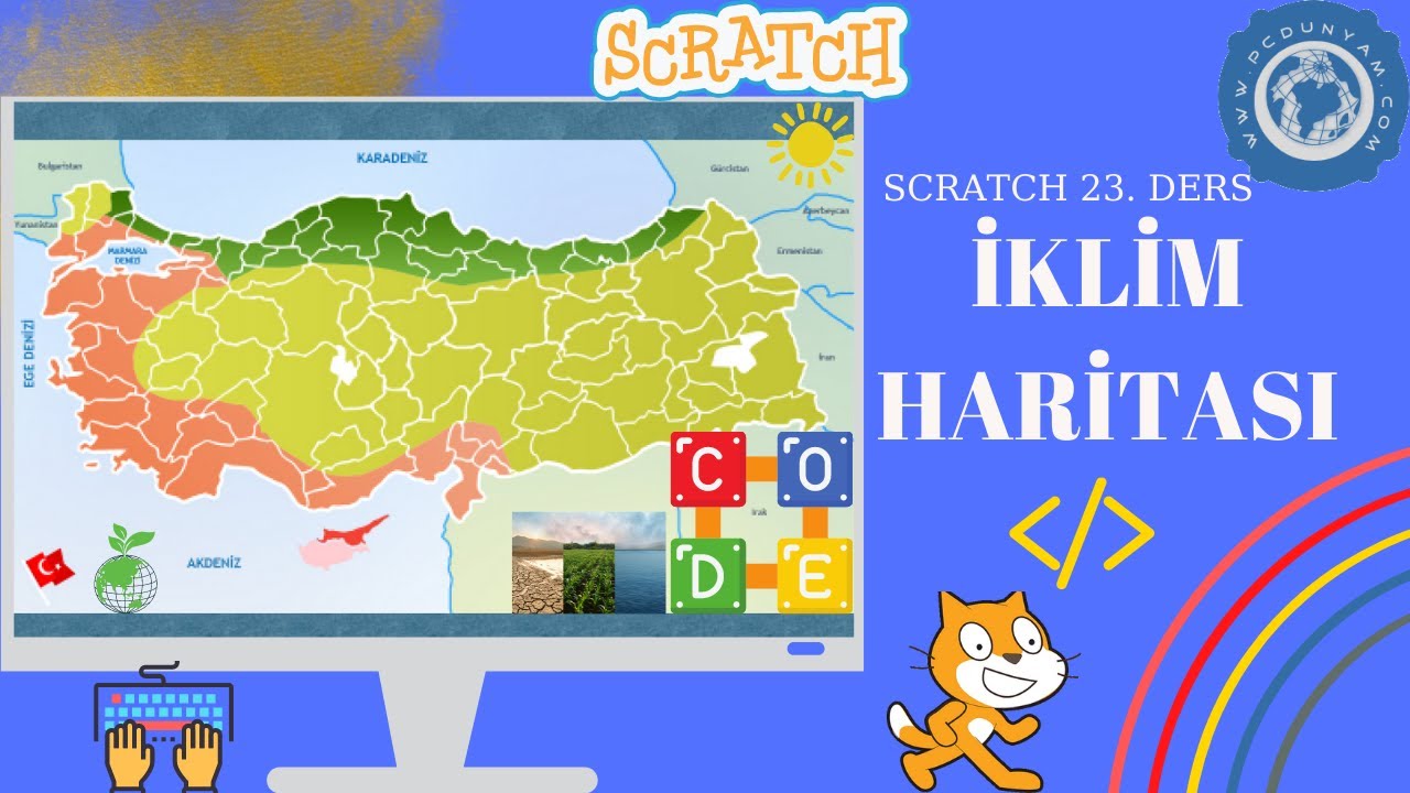 Scratch 23. Ders İklim Haritası Oyunu #scratch #iklim #oyun