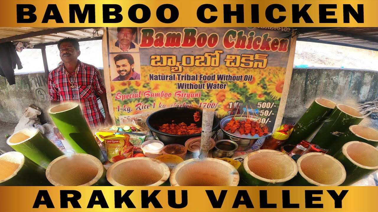 Traditional Spicy BAMBOO CHICKEN in ARAKU VALLEY || CHAPARAI WATER FALLS in AP | INDIAN Street Food