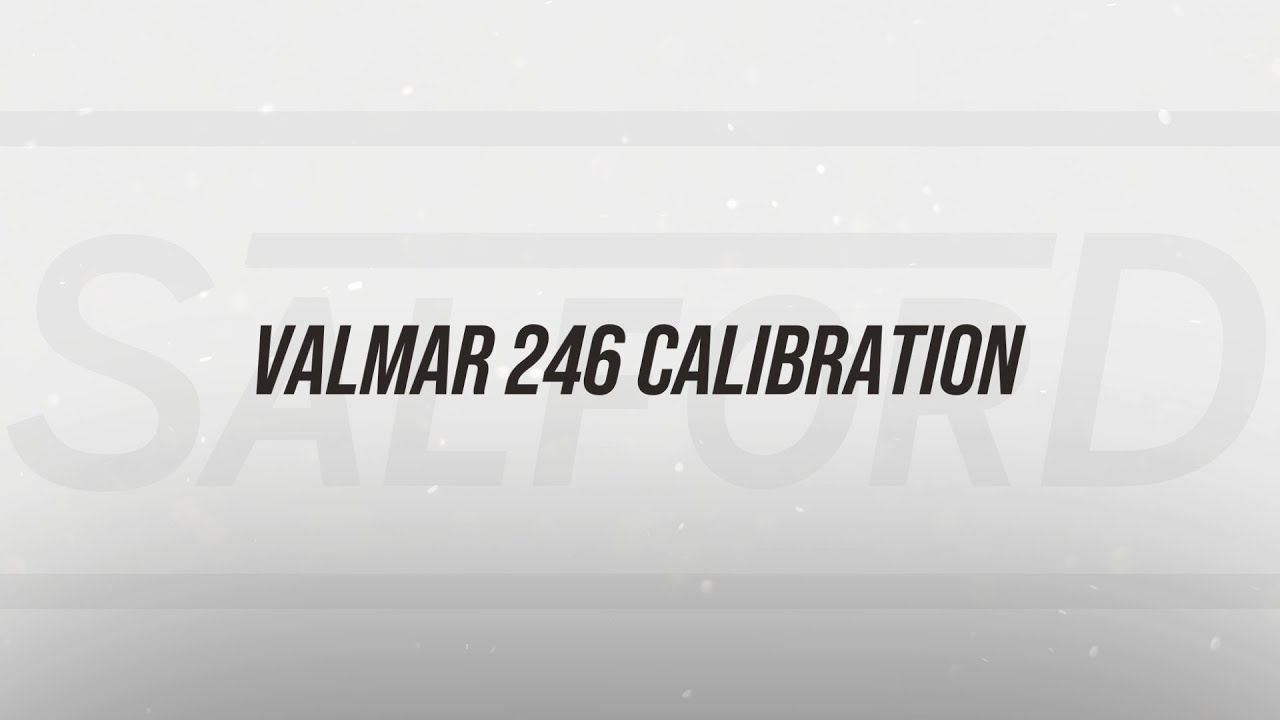HOW TO: Valmar 246 Calibration