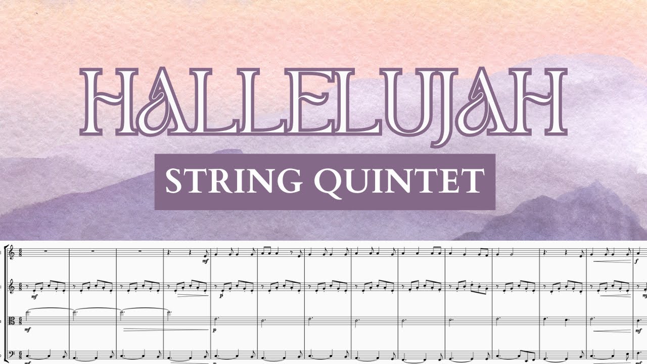 ☆ String Quintet • Hallelujah Leonard Cohen • sheet music | Shrek soundtrack