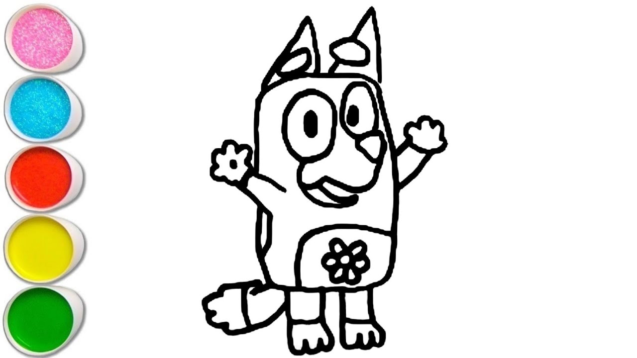 Cute Blue A Drawing, Painting and Coloring For Kids and Toddlers _Easy Drawing 