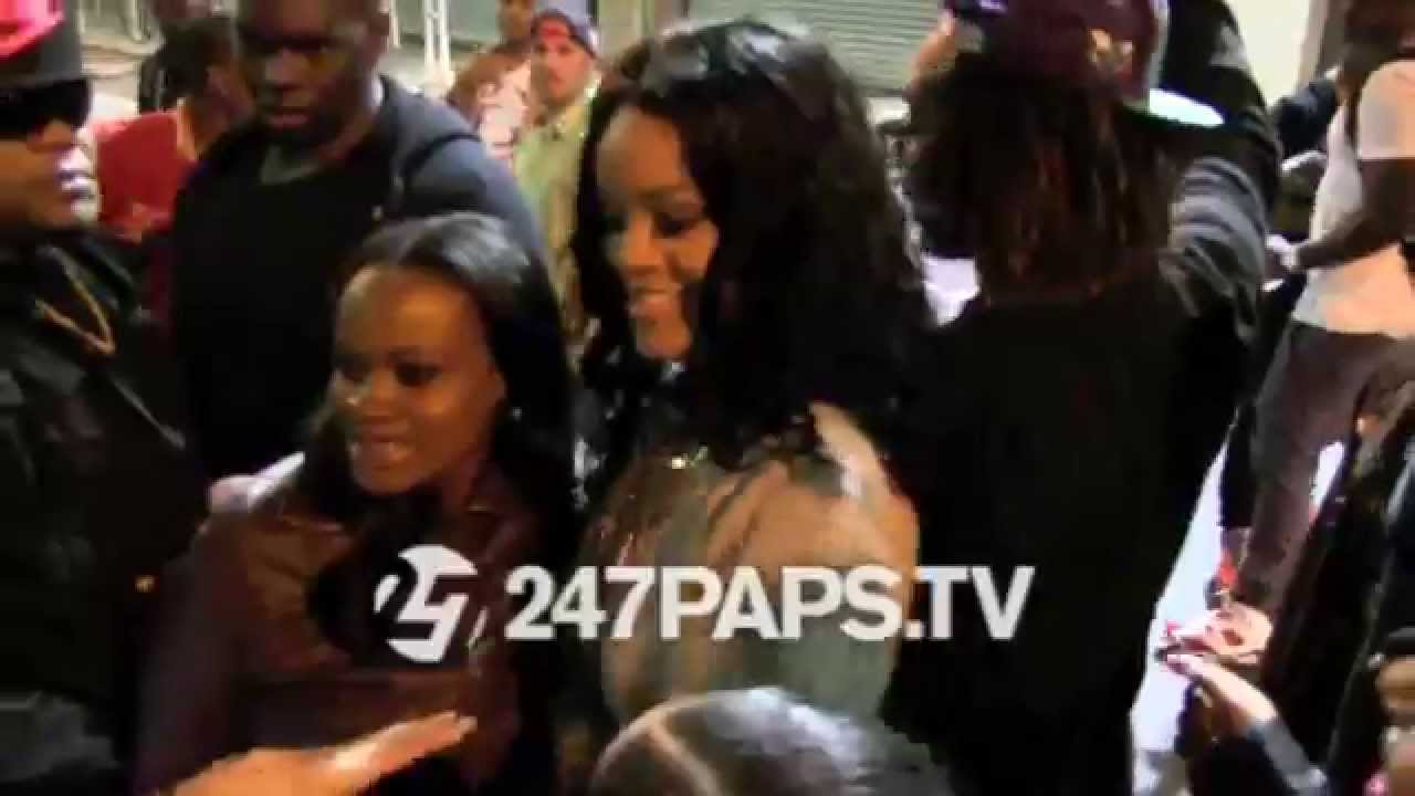 (New) (Exclusive) Rihanna rocking her new hairstyle clubbing late night 06-01-14