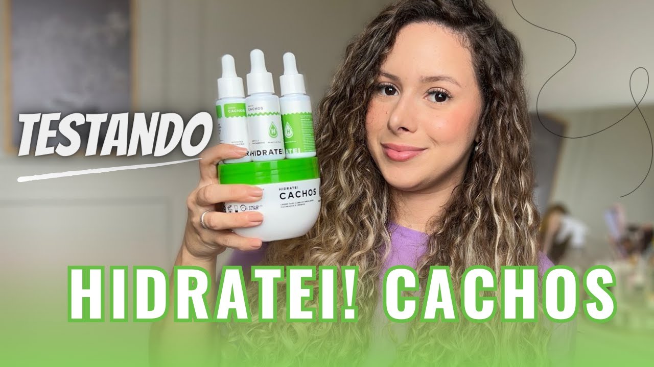 Testando HIDRATEI! CACHOS (Máscara e 3 boosters)