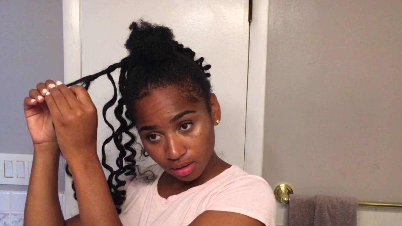 Curly Bun with Bangs | Using Kanekalon Hair